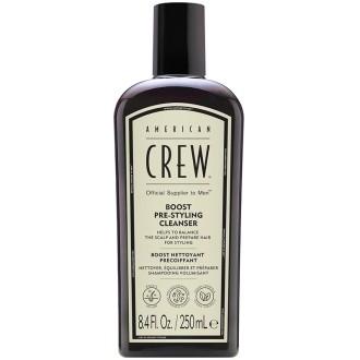 American Crew Boost Pre-Styling Cleanser - vyriškas stiprinantis šampūnas ploniems plaukams, 250 ml