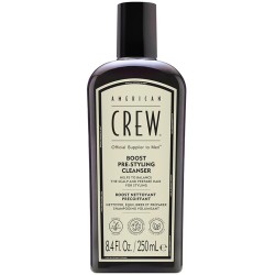 American Crew Boost Pre-Styling Cleanser - vyriškas stiprinantis šampūnas ploniems plaukams, 250 ml