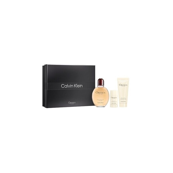 Calvin Klein Obsession for Men Dárková sada EDT 125 ml, After Shave ( voda po holení ) 100 ml a deostick 75 g 125ml