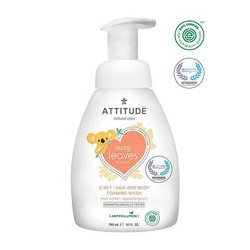 Attitude Dětská mycí pěna (2 v 1) Baby Leaves s vůní hruškové šťávy 295 ml