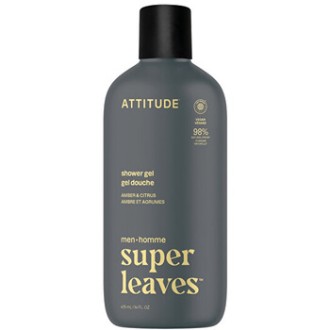Attitude Super Leaves Amber & Citrus Shower Gel - Pánský sprchový gel 415ml