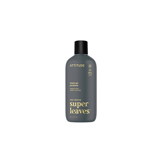 Attitude Super Leaves Amber & Citrus Shower Gel - Pánský sprchový gel 415ml