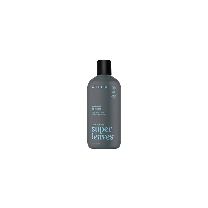 Attitude Super Leaves Eukalyptus & Sage Shower Gel - Pánský sprchový gel 415ml