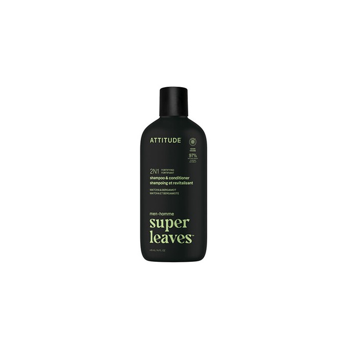 Attitude Super Leaves Matcha & Bergamot Shampoo & Conditioner - vyriškas šampūnas ir