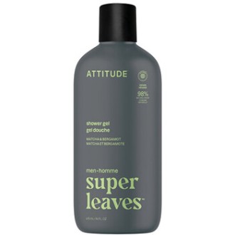 Attitude Super Leaves Matcha & Bergamot Shower Gel - Pánský sprchový gel 415ml