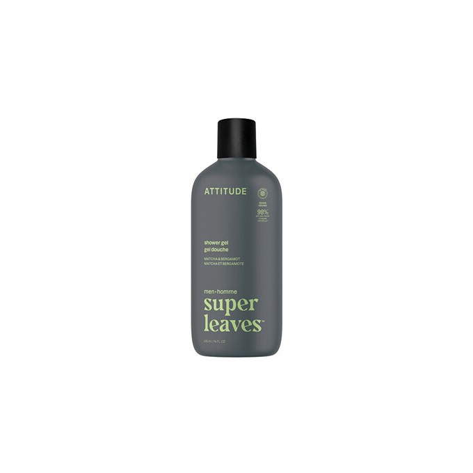 Attitude Super Leaves Matcha & Bergamot Shower Gel - Pánský sprchový gel 415ml