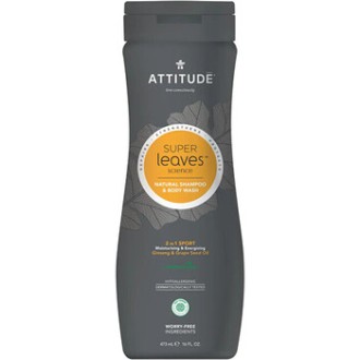 Attitude Super Leaves Shampoo & Body Wash - Přírodní pánský šampon a tělové mýdlo 2v1 473ml