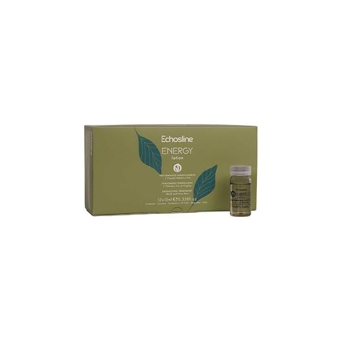 Echosline Energy Lotion ( 12 x 10 ml ) - serumas silpniems ir ploniems plaukams,120 ml