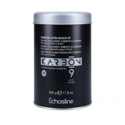 Echosline Karbon 9 Dust-Free Bleaching Powder with Charcoal - plaukus šviesinanti pudra, 500 ml
