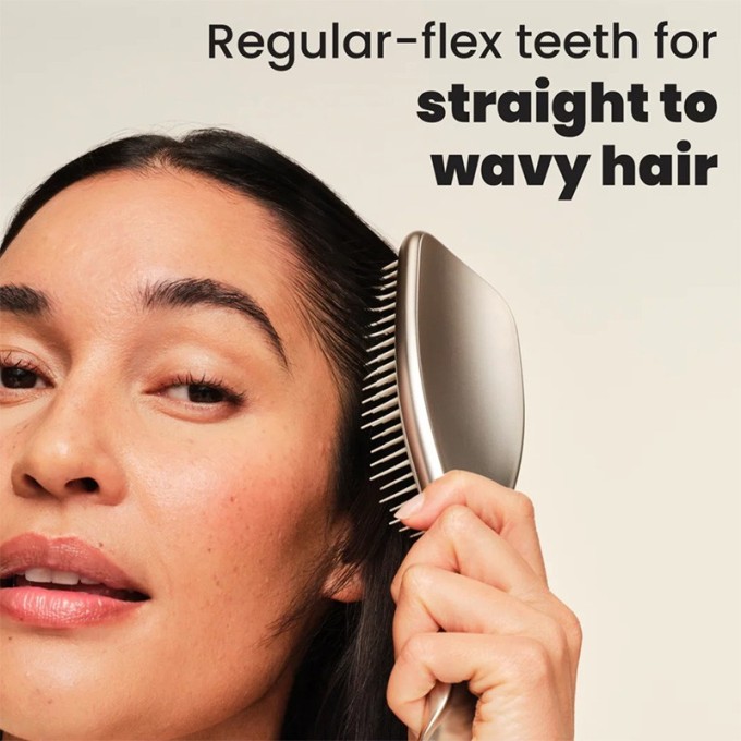 Tangle Teezer Ultimate Detangler Straight & Curly - plaukų šepetys Chrome Neo Gold