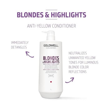 Goldwell Dualsenses Blondes & Highlights Anti-Brassiness Conditioner 1000 ml 2