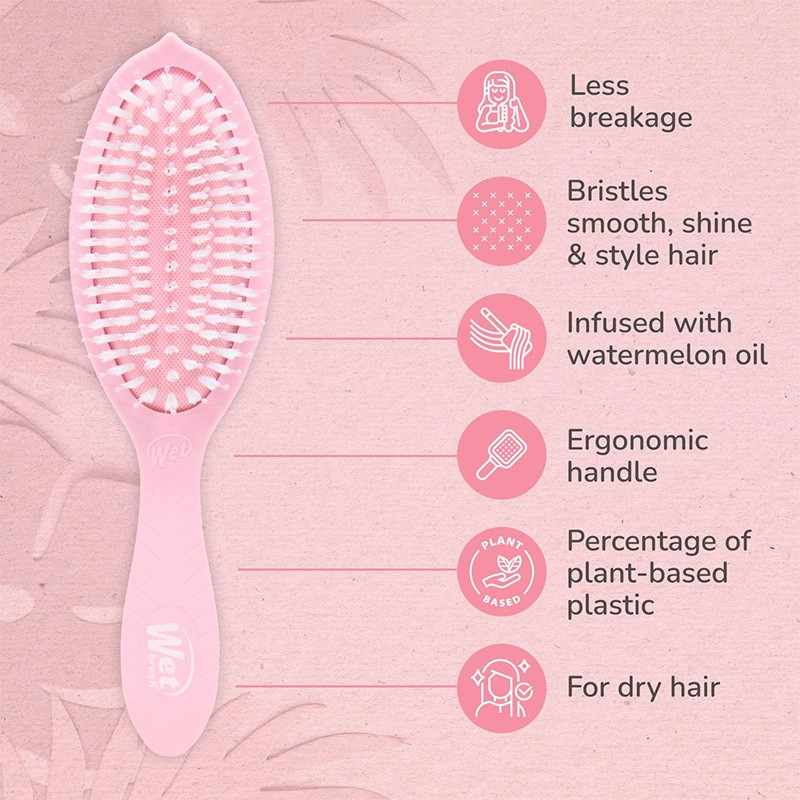 Wet Brush Go Green Treatment & Shine Brush Watermelon