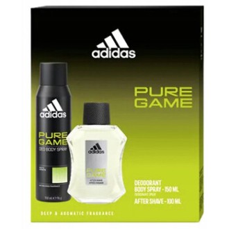 Adidas Pure Game Dárková sada voda po holení 100 ml a deospray 150 ml 100ml