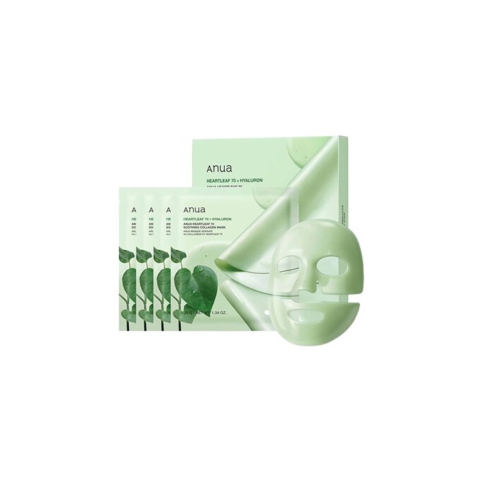 Anua Heartleaf 70 Soothing Collagen Mask - Sada masek 38.0g