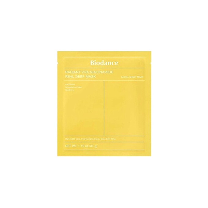 Biodance Radiant Vita Niacinamide Real Deep Mask - Rozjasňující hydrogelová maska 34.0g