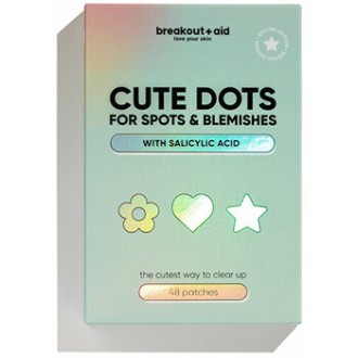 Breakout+aid Cute Dots - Náplasti na lokální ošetření akné ( 48 ks )