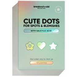 Breakout+aid Cute Dots - Náplasti na lokální ošetření akné ( 48 ks )