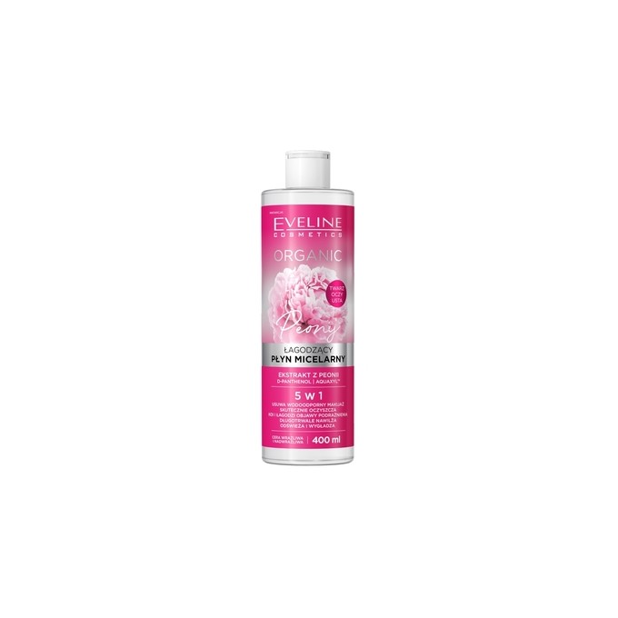 Eveline Cosmetics Organic Peony Micellar Water - Odličovací micelární voda pro všechny typy pleti 400ml