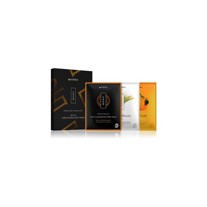 KORIKA Brightening Sheet Masks - Sada rozjasňujících masek