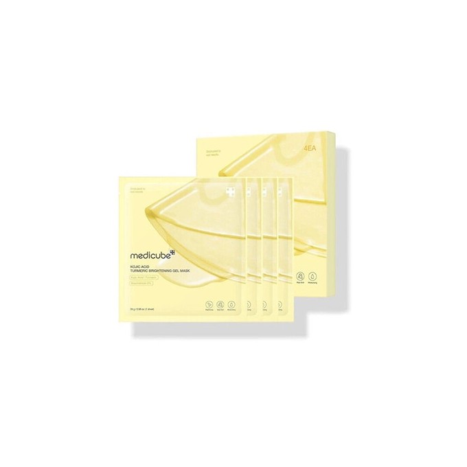 Medicube Kojic Acid Turmeric Brightening Gel Mask - Sada gelových pleťových masek proti pigmentovým skvrnám 28.0g