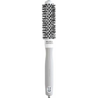 Olivia Garden Expert Blowout Shine Round Brush White & Grey ( 20 mm ) - Plaukų šepetėlis
