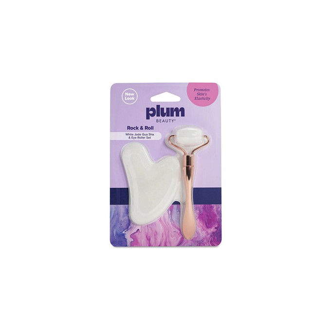 PlumBeauty Rock & Roll Set - Masážní váleček a Gua sha