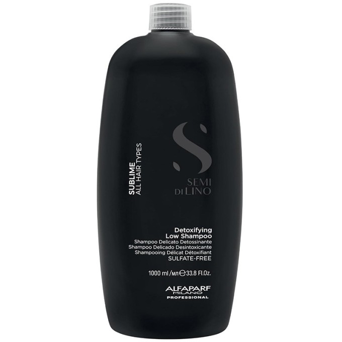 Alfaparf Milano Semi Di Lino Sublime Detoxifying Low Shampoo - detoksikuojantis šampūnas, 1000 ml