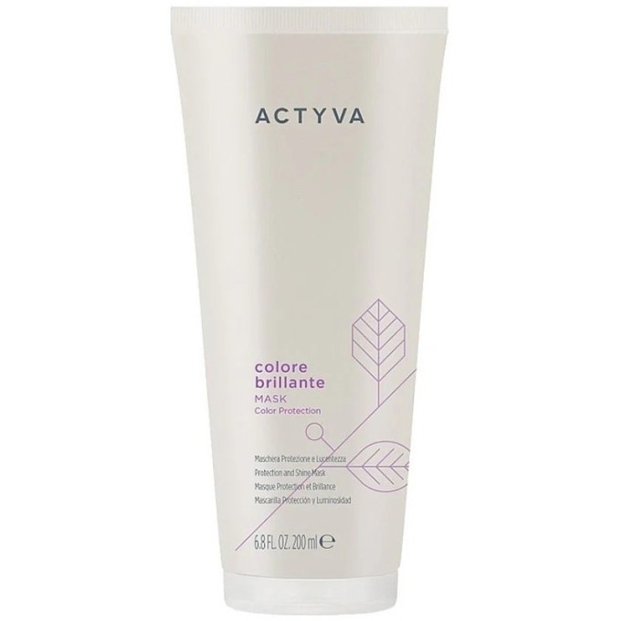 Kemon Actyva Colore Brillante Protection and Shine Mask - stiprinanti kaukė dažytiems plaukams, 200