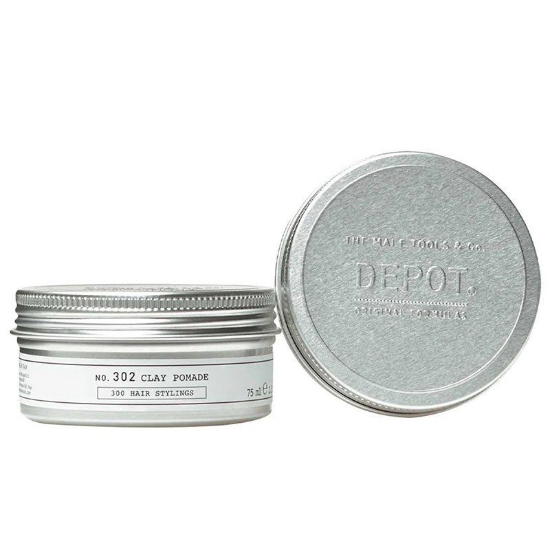Depot No. 302 Clay Pomade - molio pomada plaukams, 75 ml