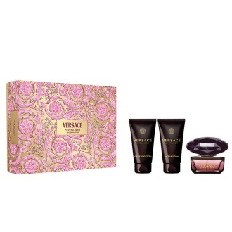 Versace Crystal Noir dovanų rinkinys moterims - EDT 50 ml, kūno losjonas 50 ml ir dušo želė 50 ml