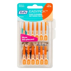TePe Easypick XS/S Orange ( 60 ks ) - Pogumovaná párátka 0.0ks
