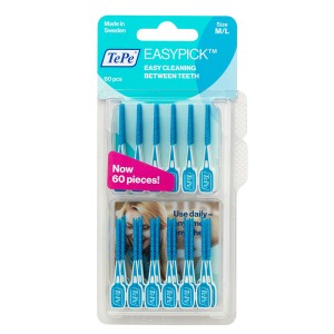 TePe Easypick M/L Blue ( 60 ks ) - Pogumovaná párátka 0.0ks