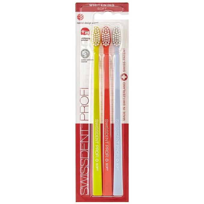 Swissdent Whitening Soft Locarno ( 2 + 1 ) - Zubní kartáček