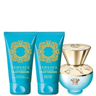 Versace Dylan Turquoise pour Femme rinkinys EDT 50 ml, dušo želė 50 ml ir kūno gelis 50 ml