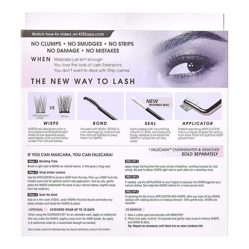 Kiss My Face Falscara Eyelash Starter Kit - Kit for applying false eyelashes