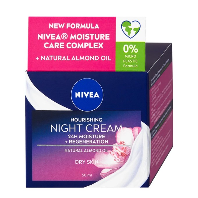 Nivea Nourishing Regenerating Night Cream for Dry and Sensitive Skin 50 ml Aqua Effect 50 ml