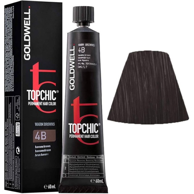 Goldwell Topchic Hair Color - plaukų dažai, 60 ml - 4B