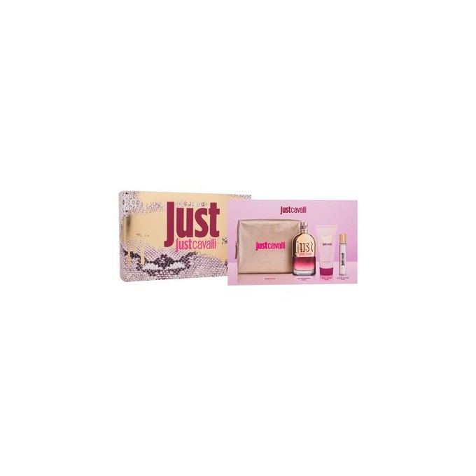 Cavalli Roberto Just Cavalli Gift Set - rinkinys - EDT 90 ml, kūno losjonas 100 ml, mini EDT 15 ml
