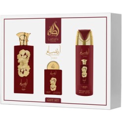 Lattafa Perfumes Ansaam Gold Gift Set - rinkinys - EDP 100 ml, dezodorantas 200 ml ir EDP 20 ml