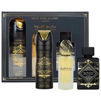 Lattafa Perfumes Bade'e Al Oud For Glory Gift Set - rinkinys - EDP 100 ml, dezodorantas 200 ml ir