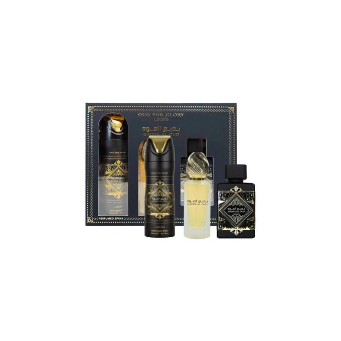 Lattafa Perfumes Bade'e Al Oud For Glory Gift Set - rinkinys - EDP 100 ml, dezodorantas 200 ml ir