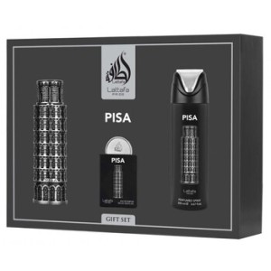Lattafa Perfumes Pride Pisa Dárková sada EDP 100 ml, deospray 200 ml a EDP 20 ml 100ml