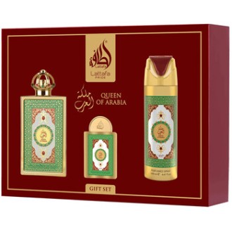 Lattafa Perfumes Queen Of Arabia Gift Set - rinkinys - EDP 100 ml, dezodorantas 200 ml ir EDP 20 ml