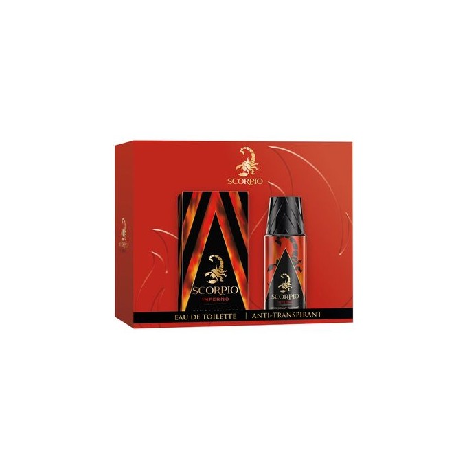 Scorpio Inferno Gift Set - rinkinys - EDT 75 ml ir dezodorantas 150 ml