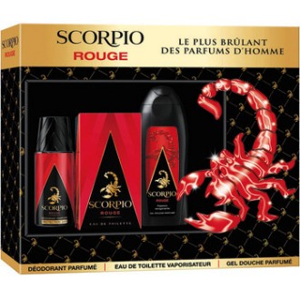 Scorpio Rouge Gift Set - rinkinys - EDT 75 ml, dušo želė 250 ml ir dezodorantas 150 ml