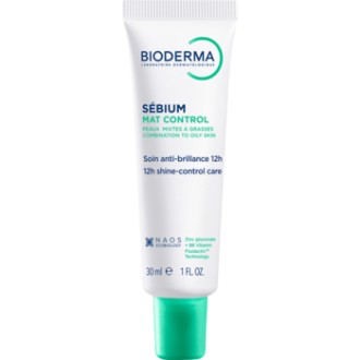 Bioderma Sébium Mat Control 12h Shine-Control Care Cream - Zmatňující hydratační krém pro mastnou a smíšenou pleť 30ml