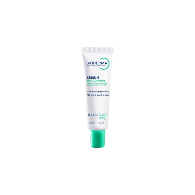 Bioderma Sébium Mat Control 12h Shine-Control Care Cream - Zmatňující hydratační krém pro mastnou a smíšenou pleť 30ml