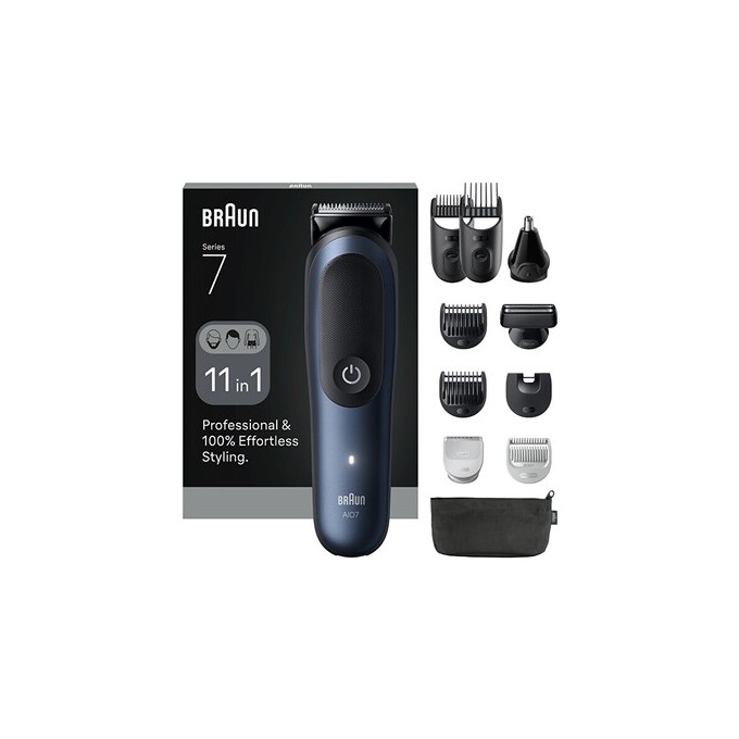 Braun Series 7 AIO7540 Dark Blue 11in1 - Multifunkční zastřihovač