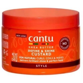 Cantu Shea Butter Define & Shine Custard - Stylingový krém pro lesk vlnitých a kudrnatých vlasů 340ml