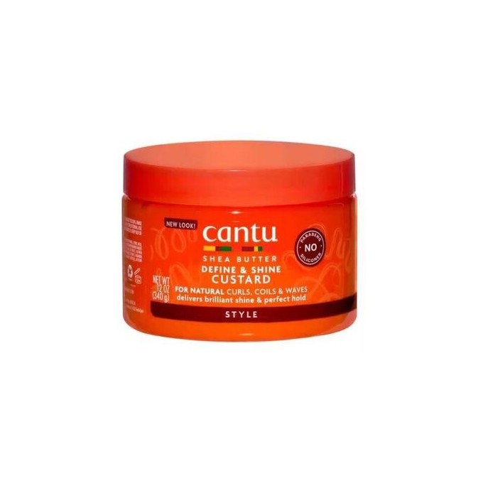Cantu Shea Butter Define & Shine Custard - Stylingový krém pro lesk vlnitých a kudrnatých vlasů 340ml